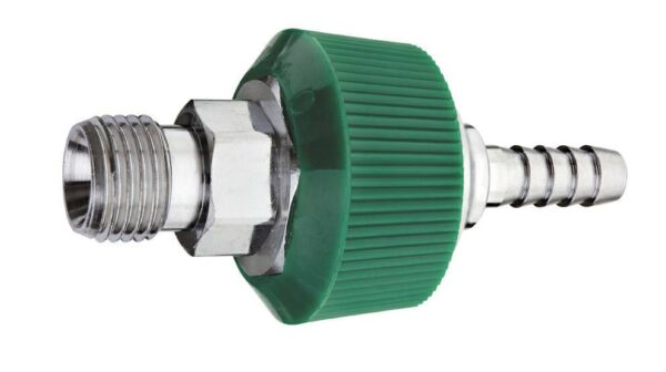 DISS Body Adaptor x 1/4" HB w/ Hand Grip Collar, O2