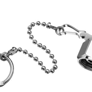 DISS Tapered Hex Nut & Nipple Assembly, w/ Hex Nut & 5 in. Chain, O2