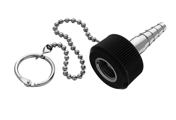 DISS Tapered Hex Nut & Nipple Assembly, w/ HT & 5 in. Chain, O2