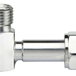 DISS 90⁰ Hex Nut & Nipple x Body Adaptor, 1 1/2" Nipple, O2