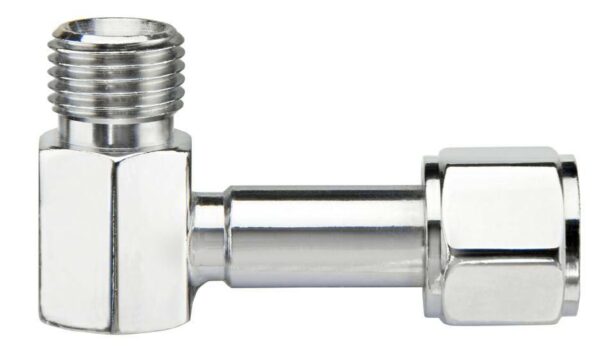 DISS 90⁰ Hex Nut & Nipple x Body Adaptor, 1 1/2" Nipple, O2