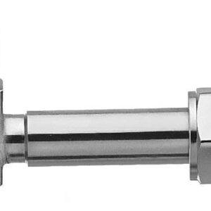 DISS 90⁰ Hex Nut & Nipple x Body Adaptor, 2" Nipple, O2