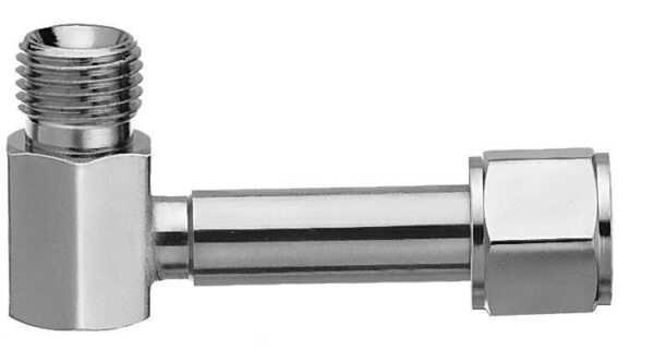 DISS 90⁰ Hex Nut & Nipple x Body Adaptor, 2" Nipple, O2