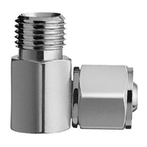 DISS 90⁰ Hex Nut & Nipple x Body Adaptor, 3/4" Nipple, O2
