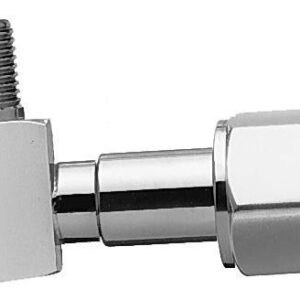 DISS 90⁰ Hex Nut & Nipple x 1/8" NPT Male, 1 1/2" Nipple, O2