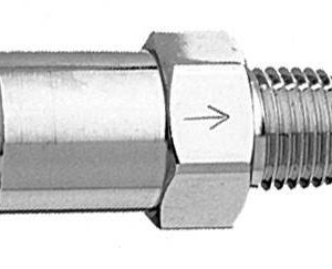 One-Way CV, Flows from 1/4" NPT Female to 1/4" NPT Male