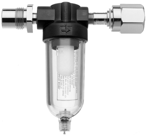 Line Filter Assembly, DISS Male Inlet x DISS Hex Female Outlet, Med Air
