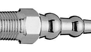 1/8" NPT Male to Bubble Barbed for 1/4"-3/8" Nominal ID Hose