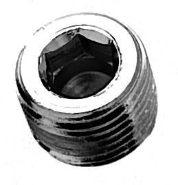 Countersunk Pipe Plug, 1/8" NPT Male