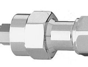 Schrader Non-Swivel Male QC x DISS Female Hex Nut & Nipple, N2O