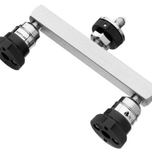 Ohmeda Y-Block, Male QC Inlet-Centered x Female Coupler Outlets, N2O