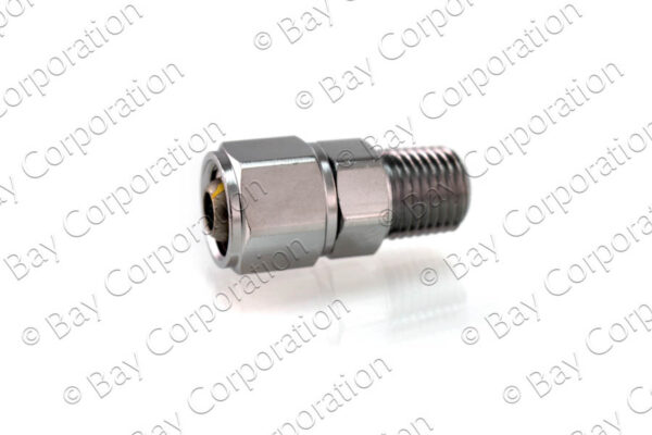 DISS Hex Nut & Nipple Assembly, w/out O-ring x 1/4" NPT Male, O2 - Image 2