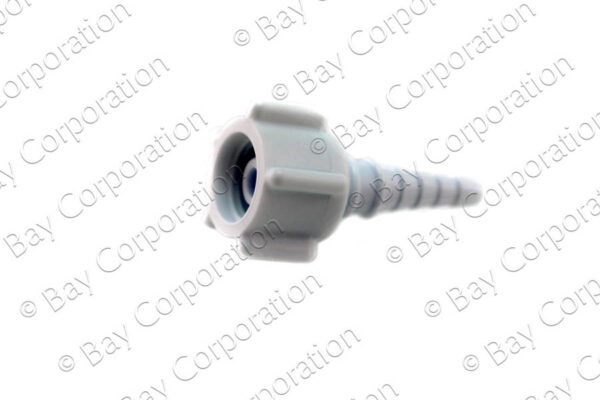 DISS Two Piece Swivel Outlet, Disposable (White-ISO), O2 (50 pcs/pk) - Image 2