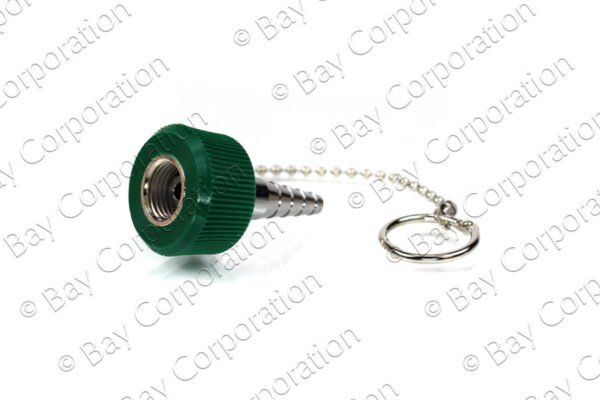 DISS Tapered Hex Nut & Nipple Assembly, w/ HT & 5 in. Chain, O2 - Image 2