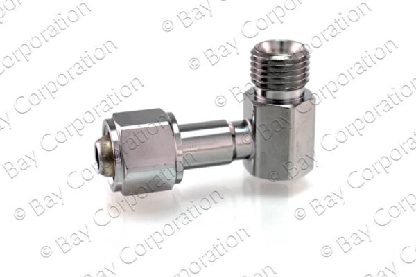 DISS 90⁰ Hex Nut & Nipple x Body Adaptor, 1 1/2" Nipple, O2 - Image 2