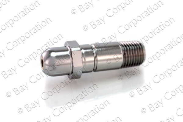 CGA 540 Nipple w/ filter, 2" x 1/4" NPT Male, O2 - Image 2