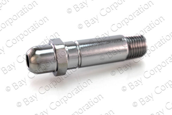 CGA 540 Nipple, 2 1/2" x 1/4" NPT Male, O2 - Image 2