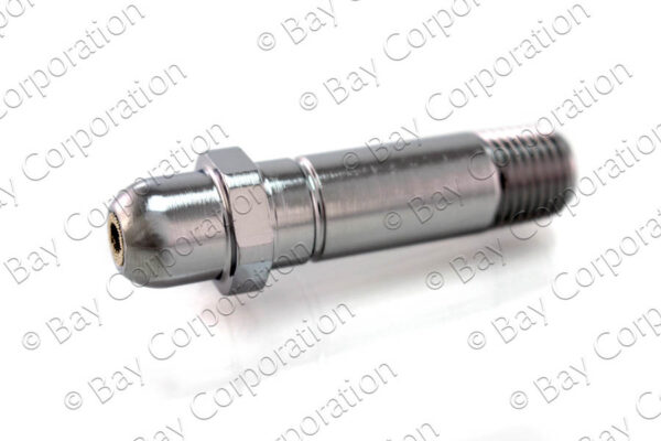 CGA 540 Nipple w/ filter, 2 1/2" x 1/4" NPT Male, O2 - Image 2