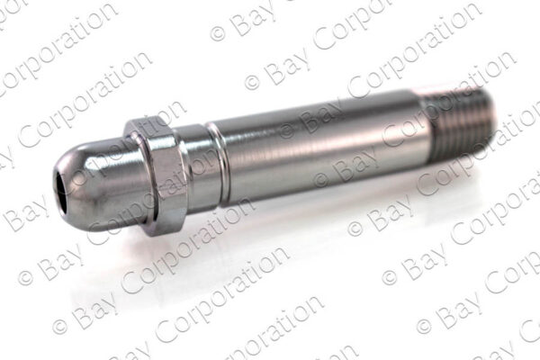 CGA 540 Nipple, 3" x 1/4" NPT Male, O2 - Image 2