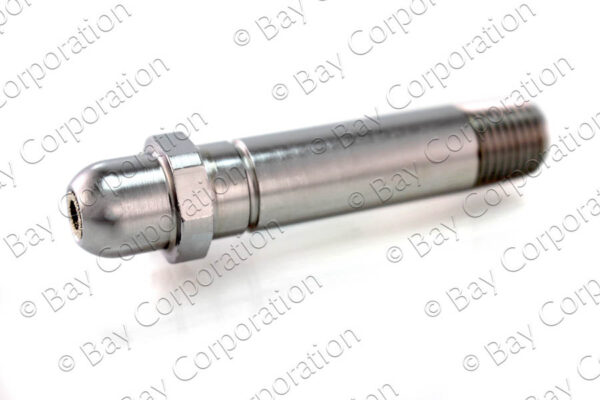 CGA 540 Nipple w/ filter, 3" x 1/4" NPT Male, O2 - Image 2