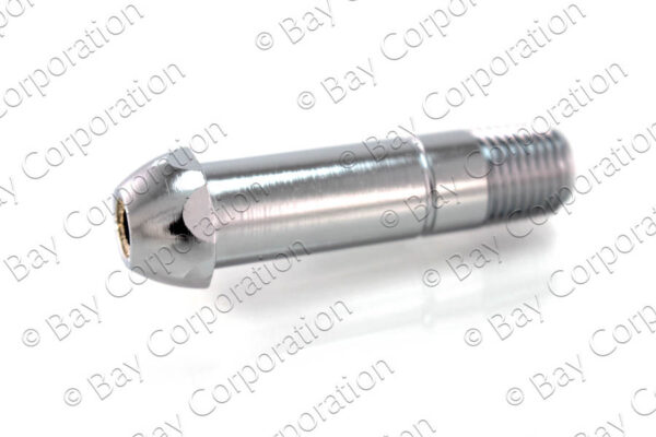 CGA 580 Nipple w/ filter, 2 1/2" x 1/4" NPT Male, N2, Helium - Image 2