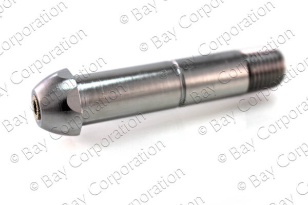 CGA 580 Nipple w/ filter, 3 1/4" x 1/4" NPT Male, N2, Helium - Image 2