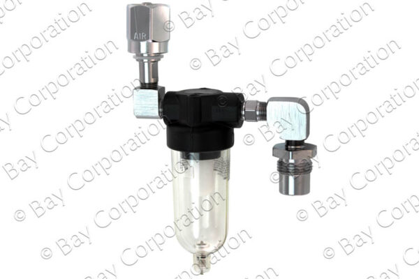 Line Filter Assembly, 90⁰ DISS Male Inlet x 90º DISS Hex Female Outlet, Med Air - Image 2
