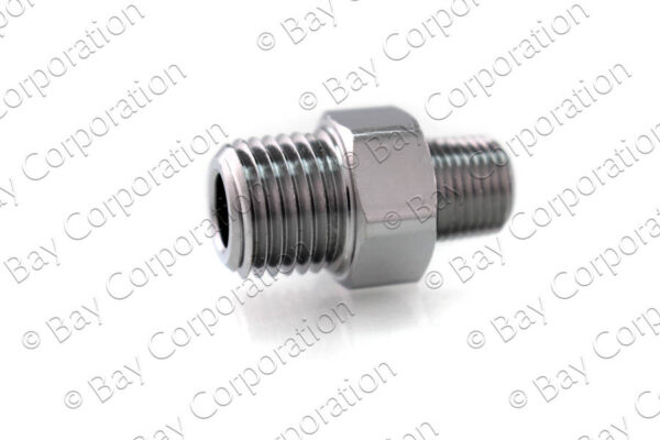 1/4" NPT Male x 1/8" NPT Male Hex Nipple - Image 2