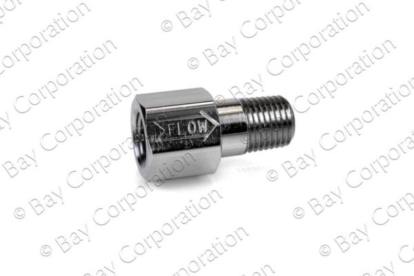 CV 1/4" NPT Female Inlet x 1/4" NPT Male Outlet, Adaptor w/ Viton O-ring, O2 - Image 2