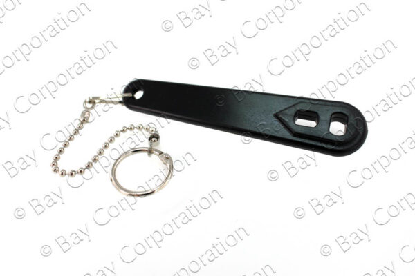 Polycarbonate Cylinder Wrench, w/ 6" Chain & Clip (10 pcs/pk) - Image 2