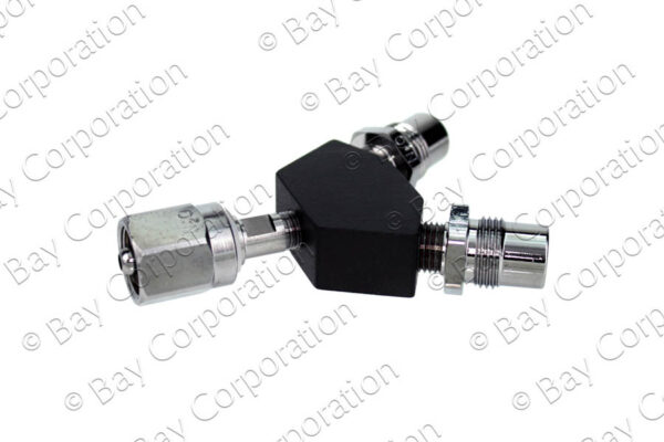 DISS Y-Block, Hex Nut Female Inlet x DISS Male Outlets, N2O - Image 2