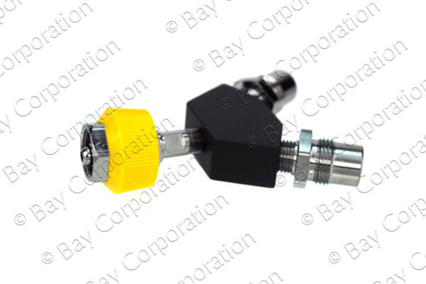 DISS Y-Block, HT Nut Female Inlet x DISS Male Outlets, Med Air - Image 2
