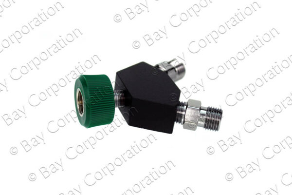 DISS Y-Block, HT Nut Female Inlet x DISS Male Outlets, O2 - Image 2