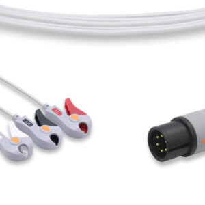 ECG Cable AAMI One-Piece 3-Lead Pinch