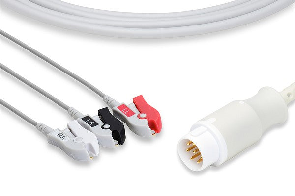 ECG Cable Philips One-Piece 3-Lead Pinch