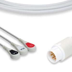 ECG Cable Philips One-Piece 3-Lead Snap