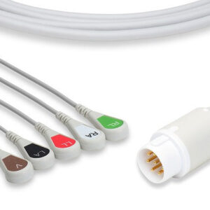ECG Cable Philips One-Piece 5-Lead Snap