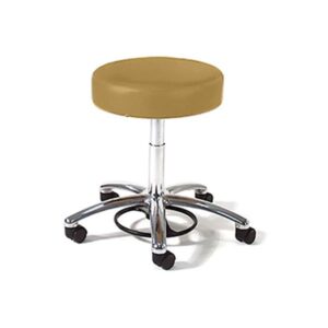 Physician Stool with Bright Aluminum Base, 360 foot ring for adjustment