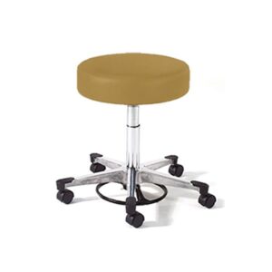 Physician Stool with Aluminum Base, 360 foot ring for adjustment
